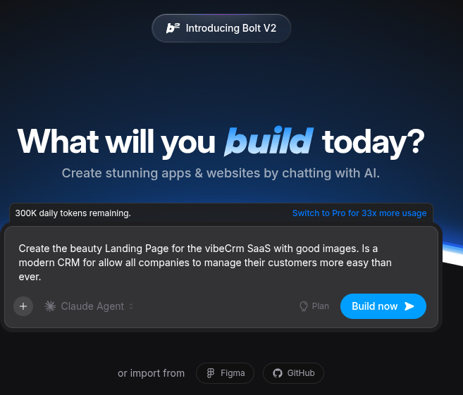Bolt.new Initial Setup