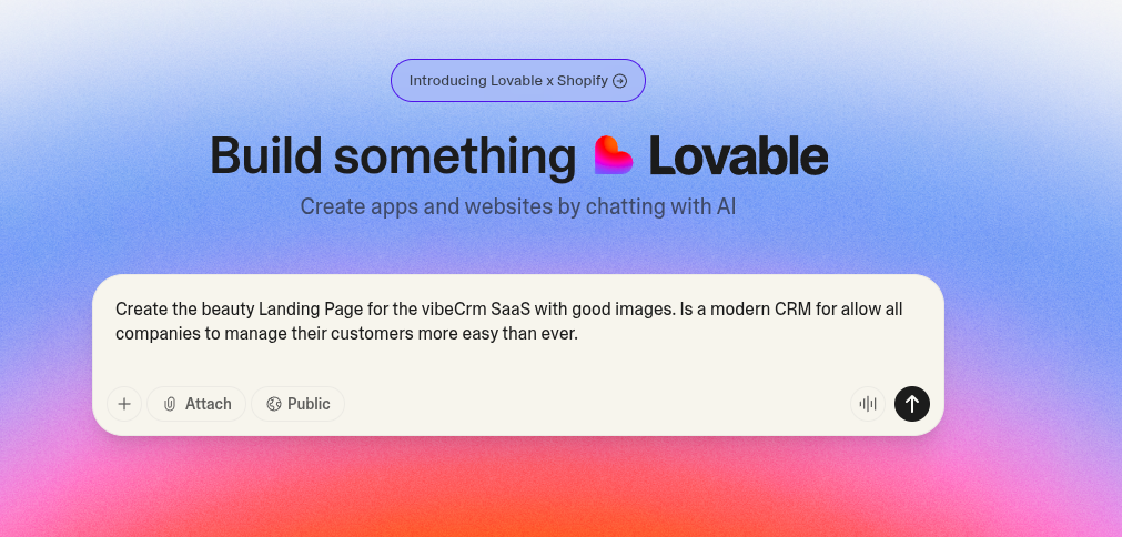 Lovable Initial Setup